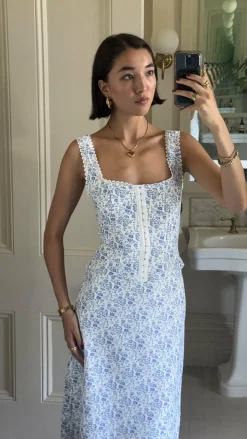 Mylah Top - Blue Floral