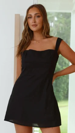 Nadalia Mini Dress - Black