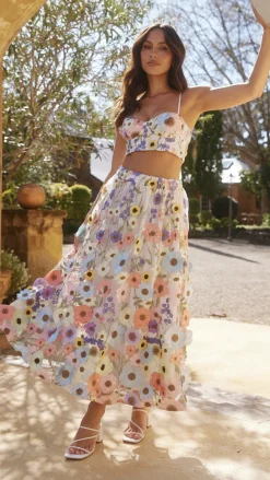 Naja Maxi Skirt - Multi Floral