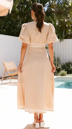 Nakisha Maxi Dress - Beige