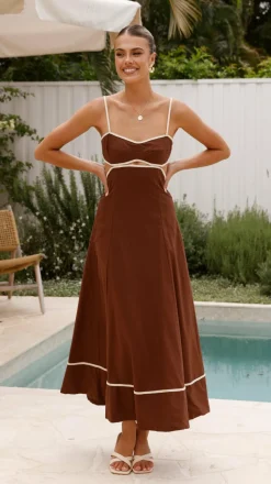 Nereda Maxi Dress - Chocolate