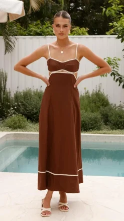 Nereda Maxi Dress - Chocolate