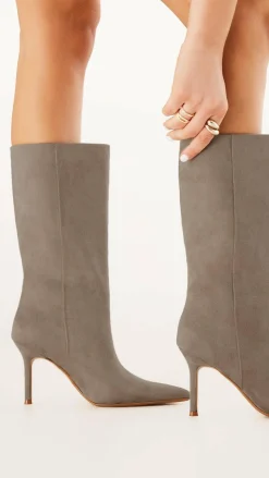 Nour Boots - Taupe Suede