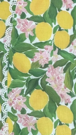 Nova Crop Top - Lemon Print