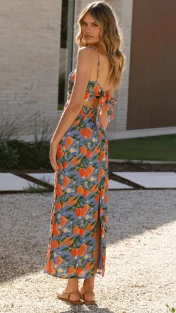 Nova Crop Top - Orange Print