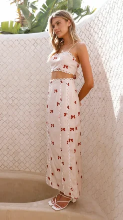 Nova Crop Top - Red Bow