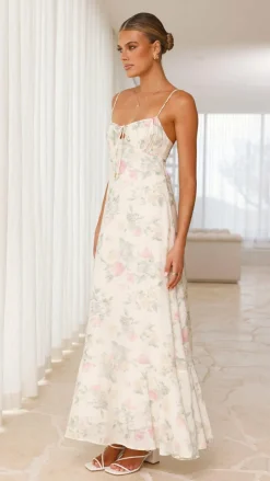 Nova Maxi Dress - White Floral