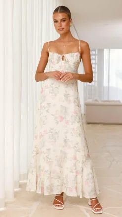 Nova Maxi Dress - White Floral