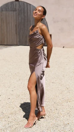 Nyla Maxi Dress - Mushroom