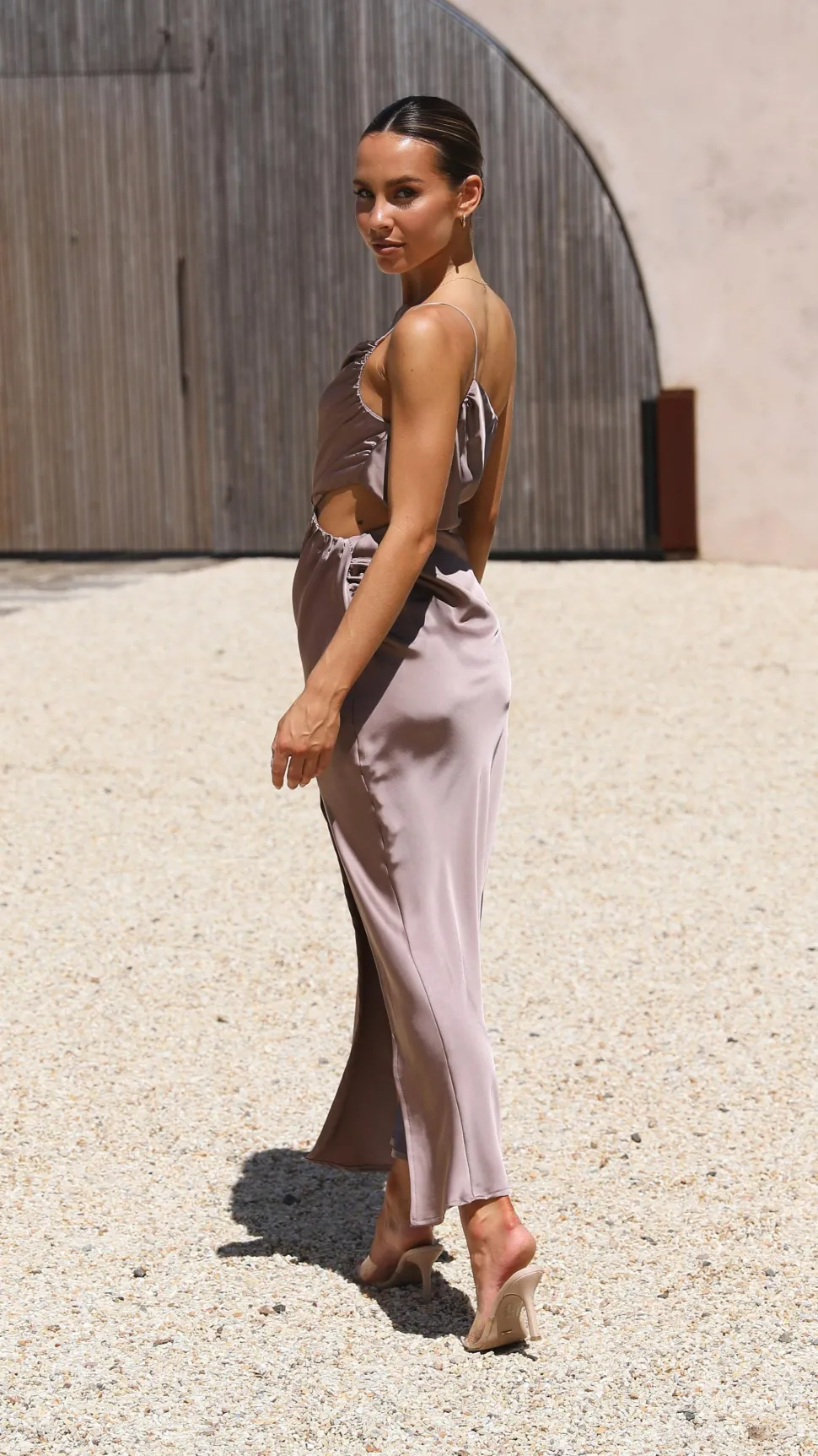 Nyla Maxi Dress - Mushroom