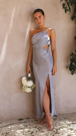 Nyla Maxi Dress - Steel Blue