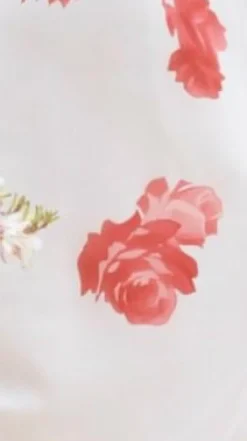 Nylah Midi Dress - White/Red Floral