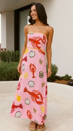 Oceania Maxi Dress - Shell Lover Print