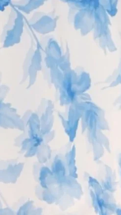 Odilie One Shoulder Maxi Dress - White/Blue Floral