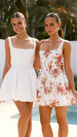 Oksana Mini Dress - White Floral