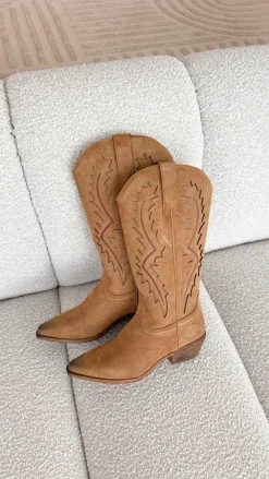 Olea Boots - Tan Suede