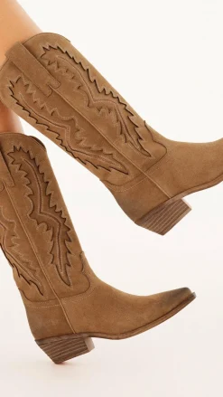 Olea Boots - Tan Suede