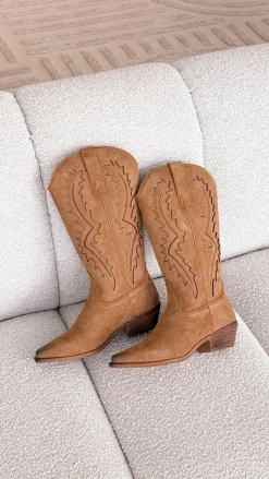 Olea Boots - Tan Suede