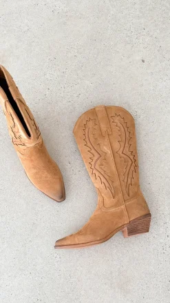 Olea Boots - Tan Suede