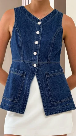 Olena Vest - Indigo Denim