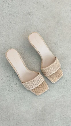 Olga Heel - Natural Raffia