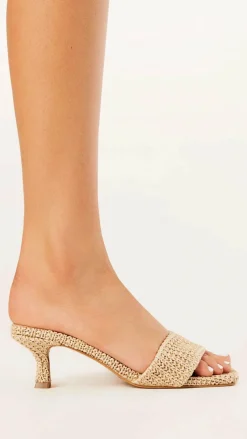 Olga Heel - Natural Raffia