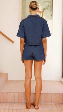 Olivia Top and Skort Set - Dark Denim