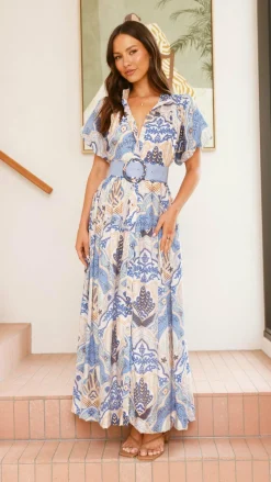 Olivie Maxi Dress - Harper Blue
