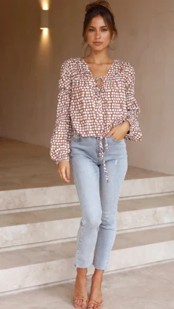 Orane Top - Brown Spot