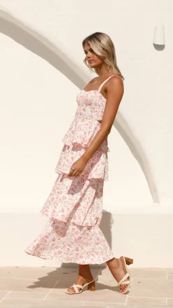 Page Maxi Dress - Peach Floral