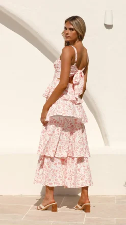 Page Maxi Dress - Peach Floral