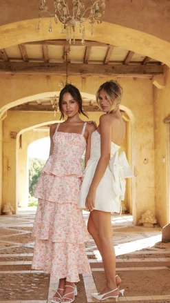 Page Maxi Dress - Peach Floral