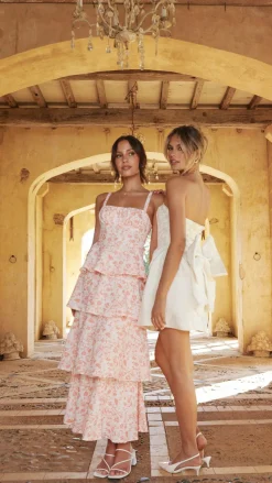 Page Maxi Dress - Peach Floral