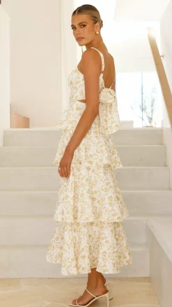 Page Maxi Dress - Yellow Floral