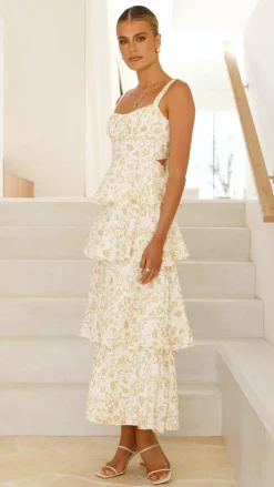Page Maxi Dress - Yellow Floral