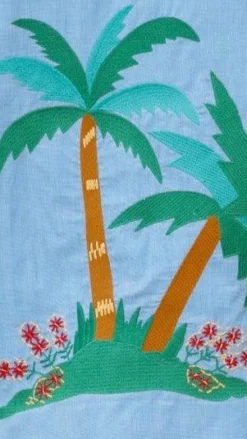 Palm Button Up Shirt - Blue