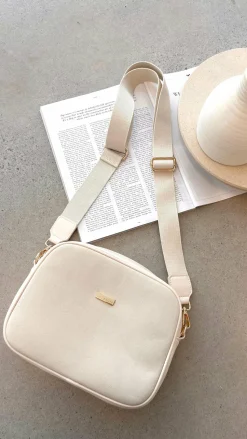 Paloma Suede Camera Bag - Cream
