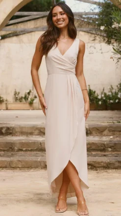 Pamela V Neck Maxi Dress - Ivory