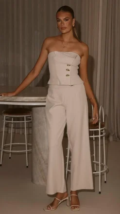Payton Strapless Top - Beige