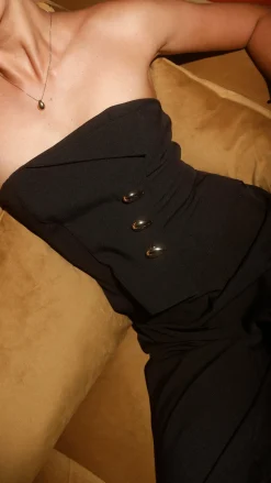 Payton Strapless Top - Black