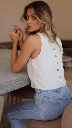 Persephone Crop Top - Natural