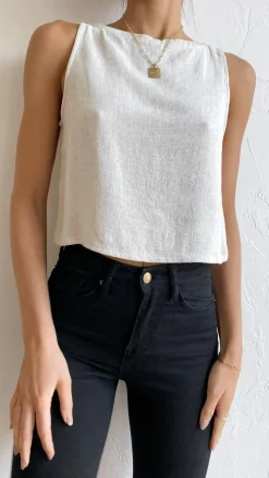 Persephone Crop Top - Natural
