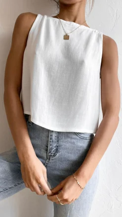 Persephone Crop Top - White