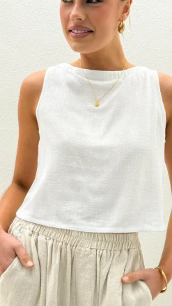 Persephone Crop Top - White