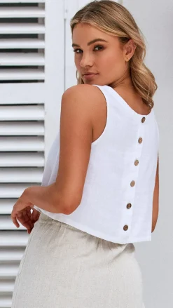 Persephone Crop Top - White