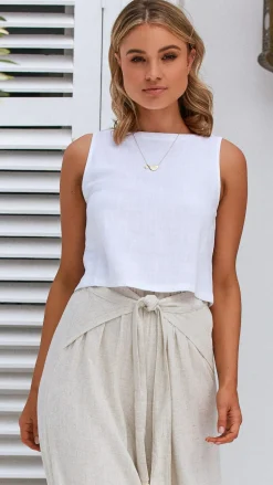 Persephone Crop Top - White