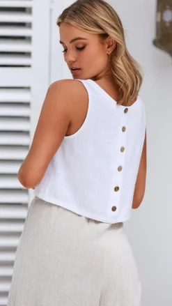 Persephone Crop Top - White