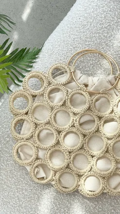 Posie Crochet Rings Bag - Natural