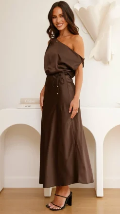 Prudence Maxi Dress - Brown