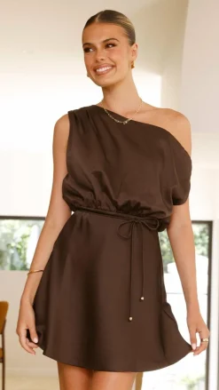 Prudence Mini Dress - Brown